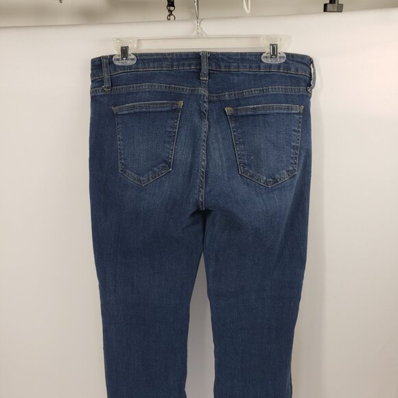 Pistola 28 Ripped Distressed Low Rise Jeans Blue Zippered Legs Pants - Picture 7 of 14
